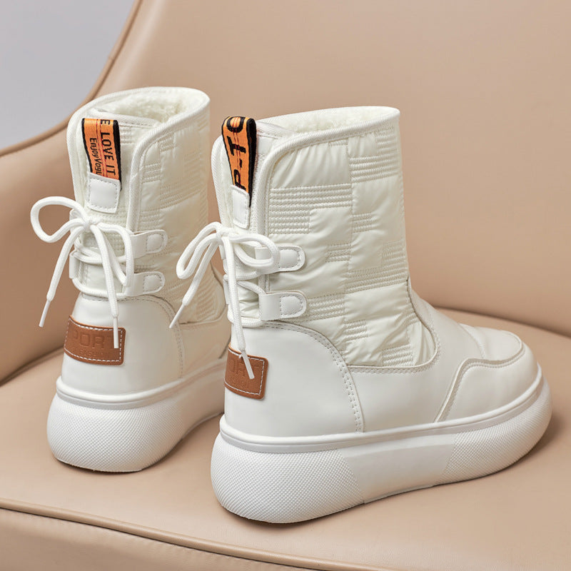Sarah Express Velvet Lined Flat Ankle Boots