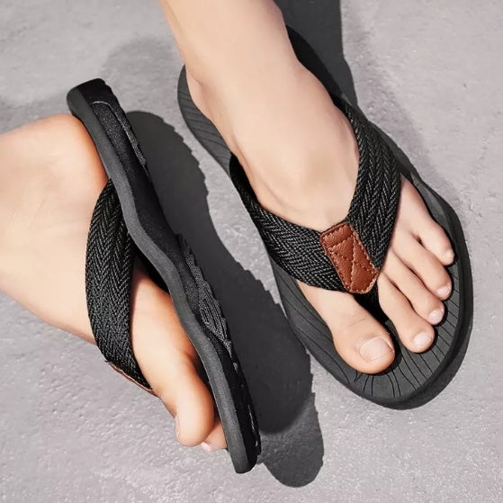 Sarah Express Men's Minimalist Webbing Casual Slides