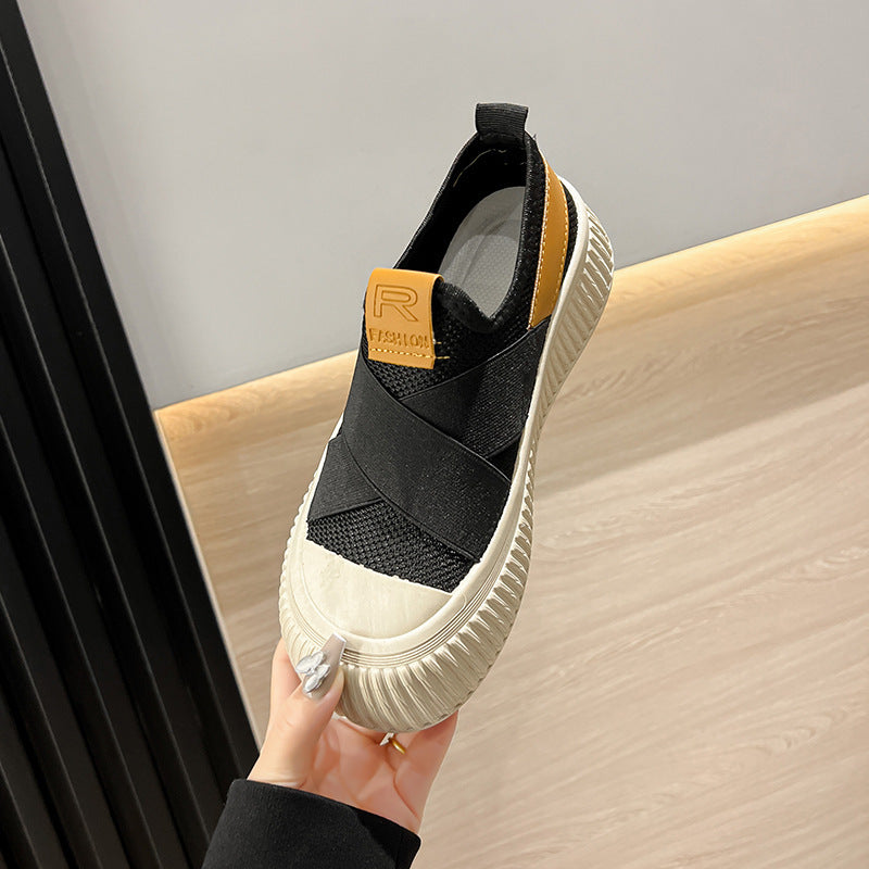 Sarah Express Breathable Mesh Canvas Slip-On Sneakers