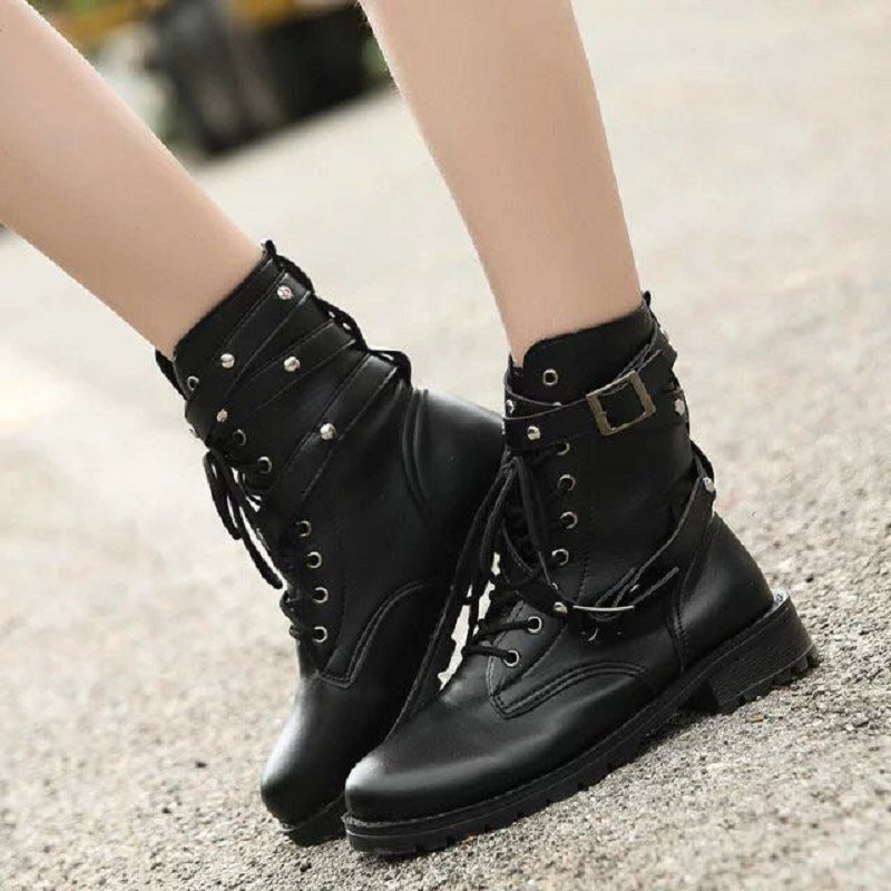 Sarah Express Women's Lace-Up Martin Boots