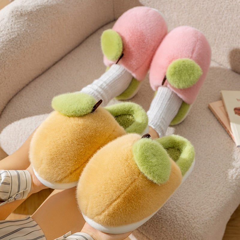 Sarah Express Plush Peach Indoor Slippers