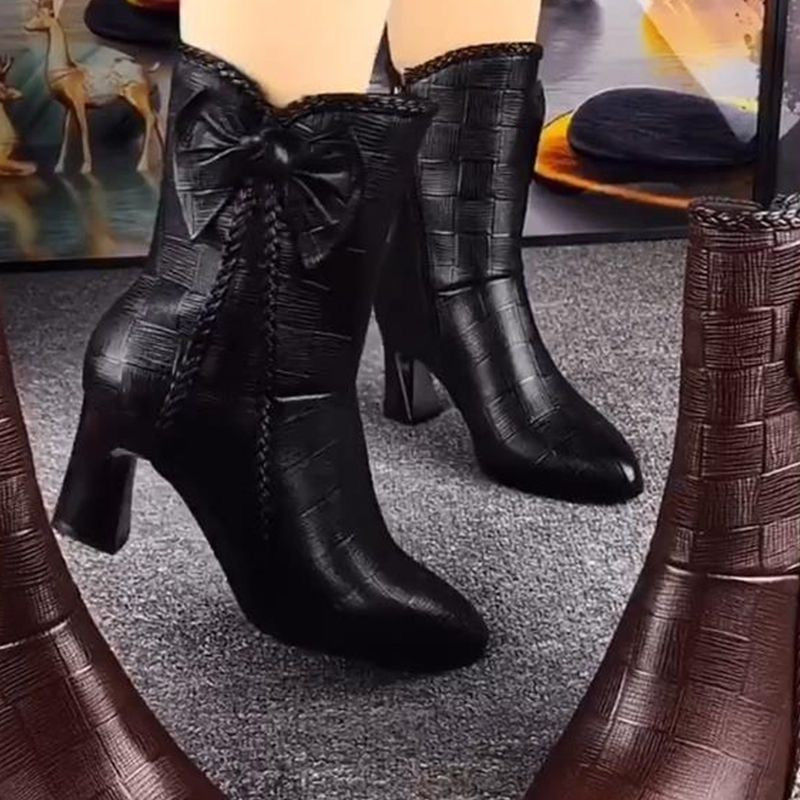 Sarah Express Velvet Lined Mid Calf Boots