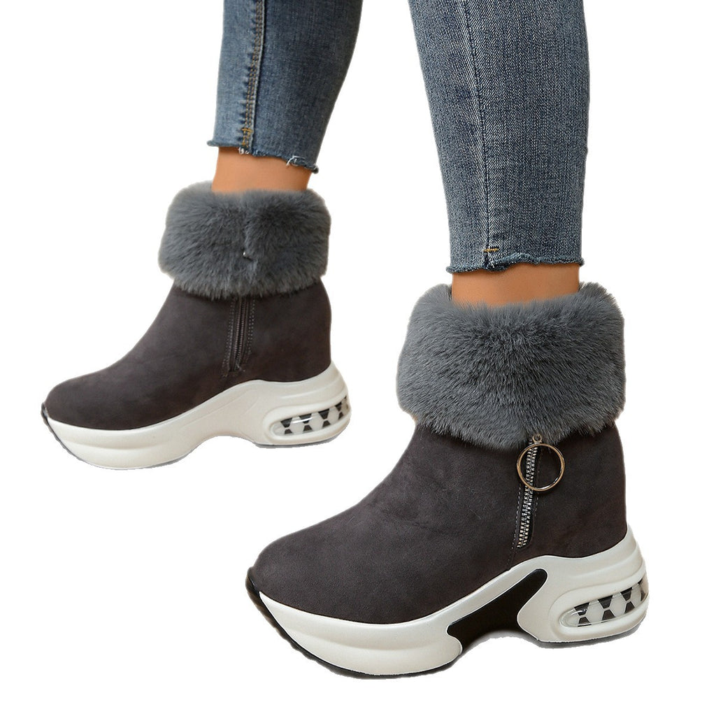Sarah Express Fleece-Lined Platform Ankle Snow Boots