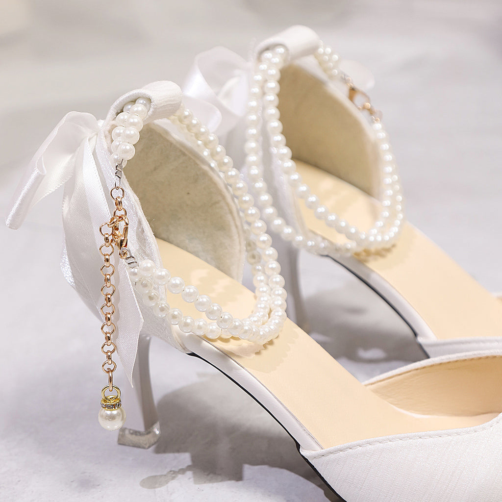 Sarah Express Bow Strap Pointed Toe High Heels