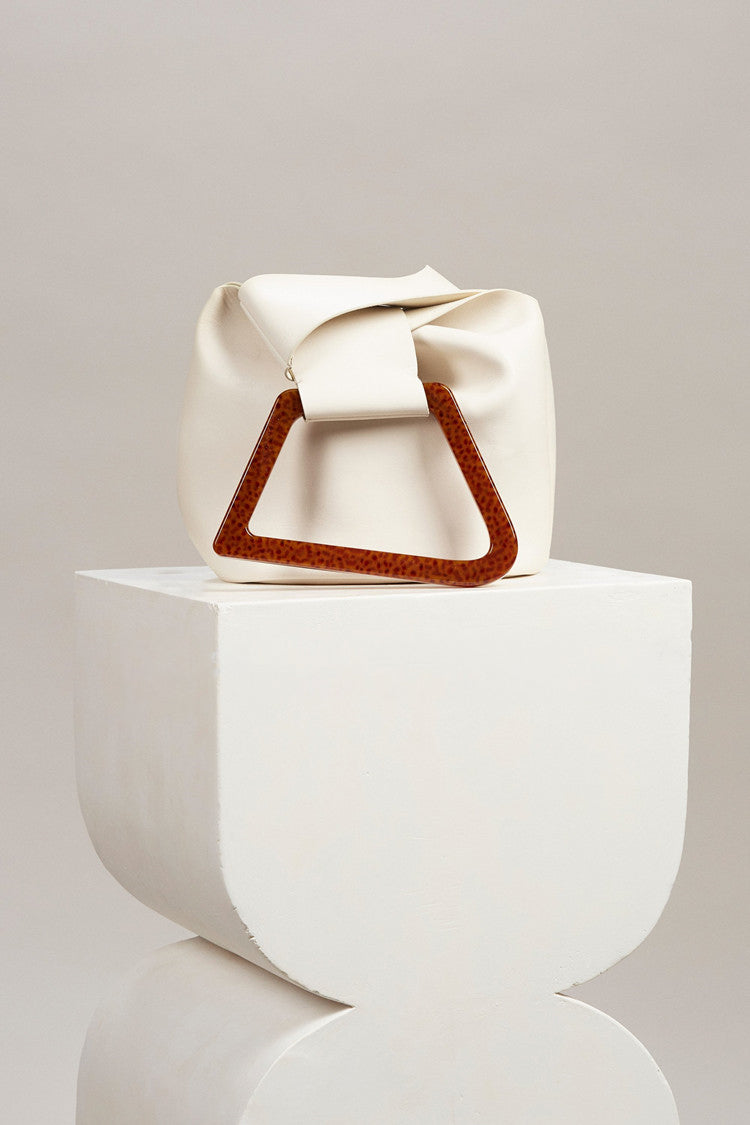 Sarah Express Structured Metal Handle Handbag