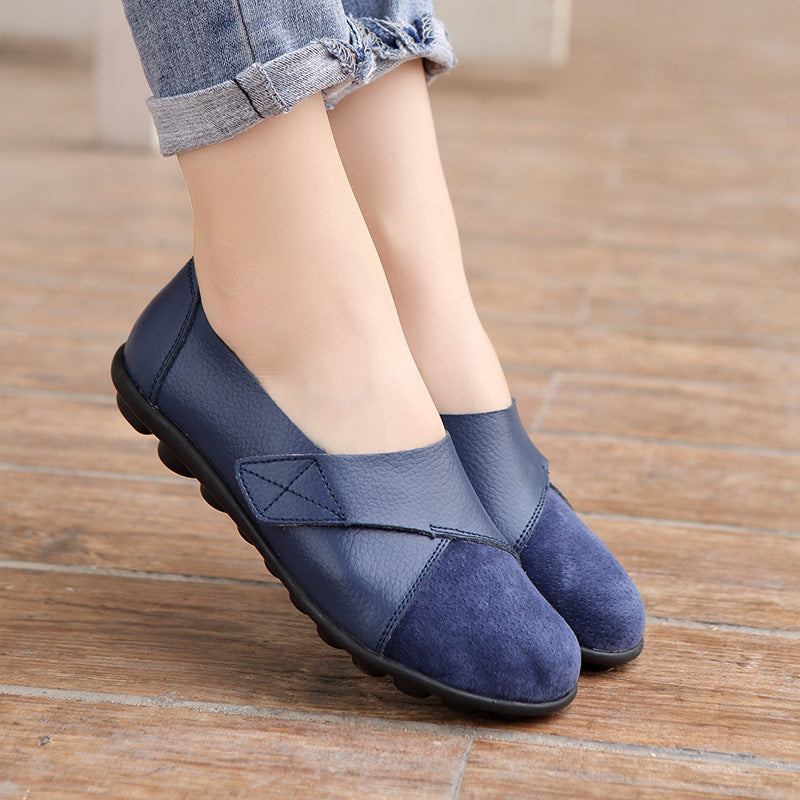 Sarah Express Women's Comfortable Velcro Flat Walking Shoes