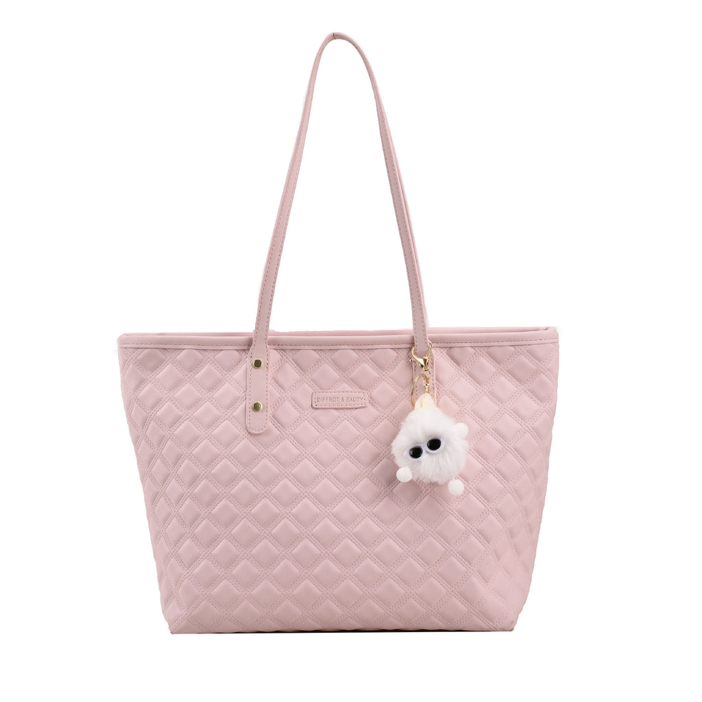 Sarah Express Diamond-Check Commuter Shoulder Bag