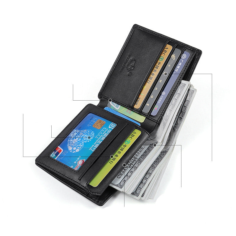 Sarah Express Bison Denim Men's Vertical Short Wallet