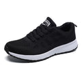 Sarah Express Breathable Mesh Lace-Up Walking Sneakers Black