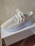 Sarah Express Ribbon Tie Mesh Sneakers Beige