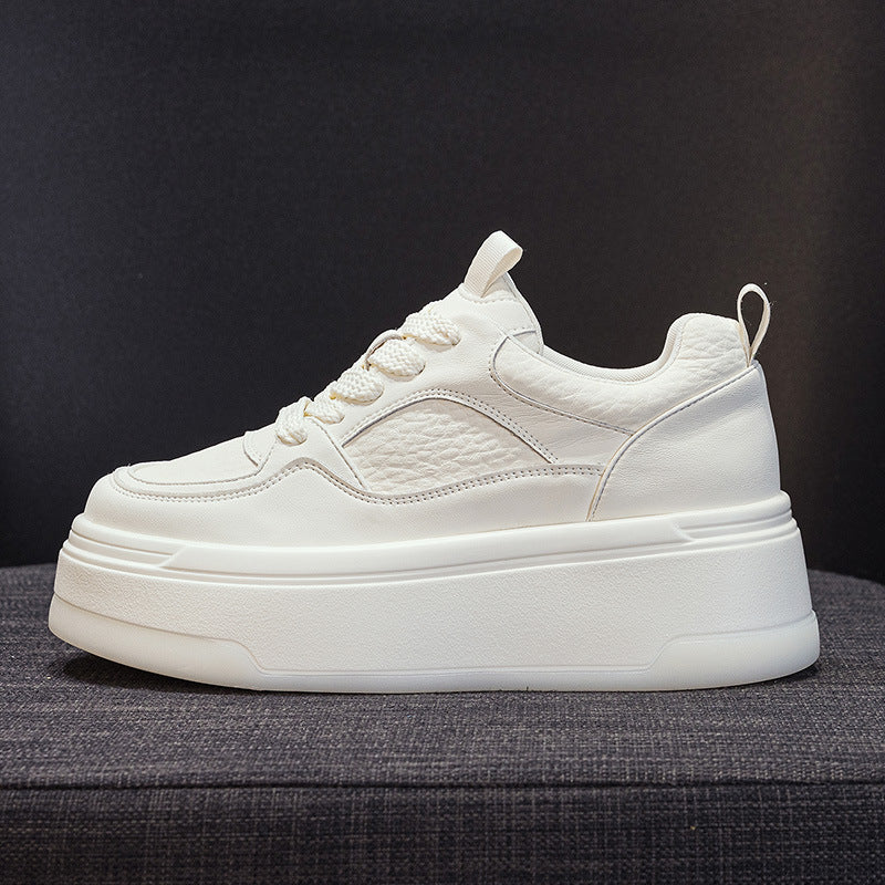 Sarah Express Women's Hidden Wedge Platform Sneakers White Single