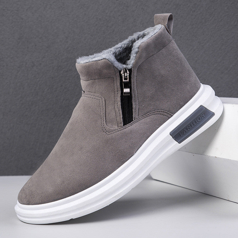 Sarah Express Men's Fleece Lined Side Zipper Ankle Boots