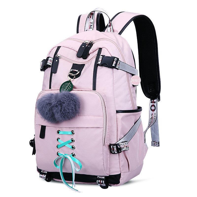 Sarah Express USB Charging Computer Backpack for Women Pink