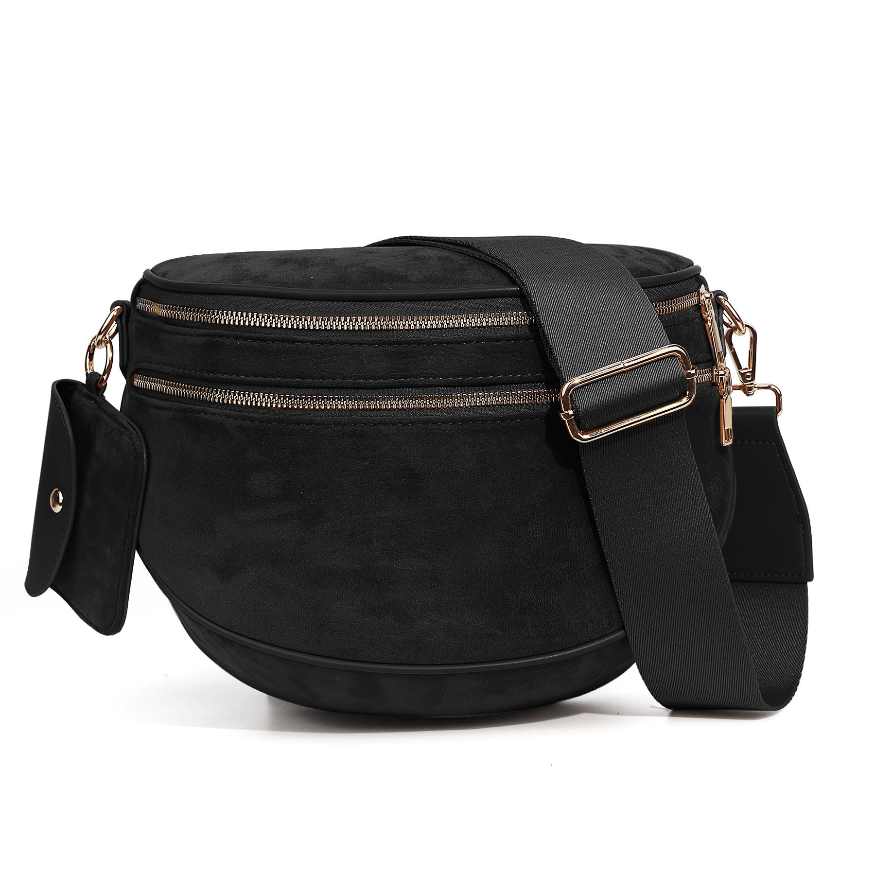Sarah Express Round Suede Texture Crossbody Shoulder Bag
