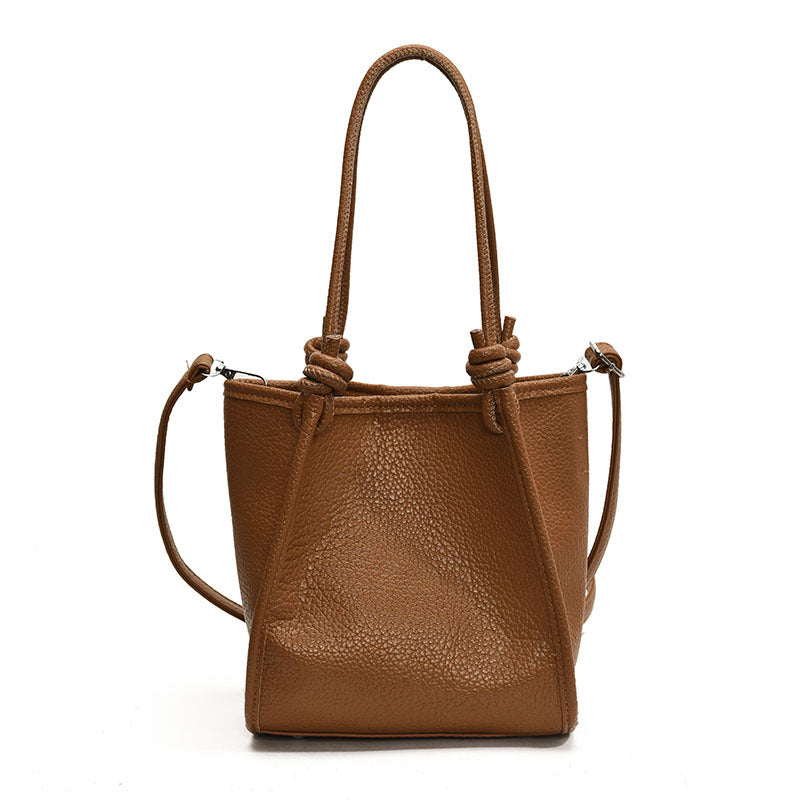 Sarah Express Structured PU Leather Crossbody Bucket Bag