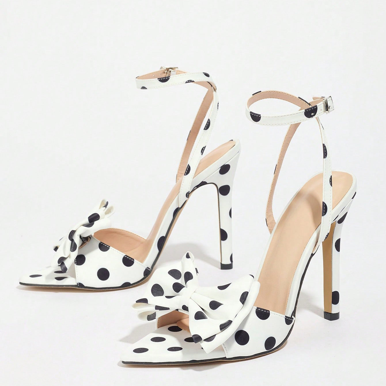 Sarah Express Polka Dot Bow Pointed Toe Heels