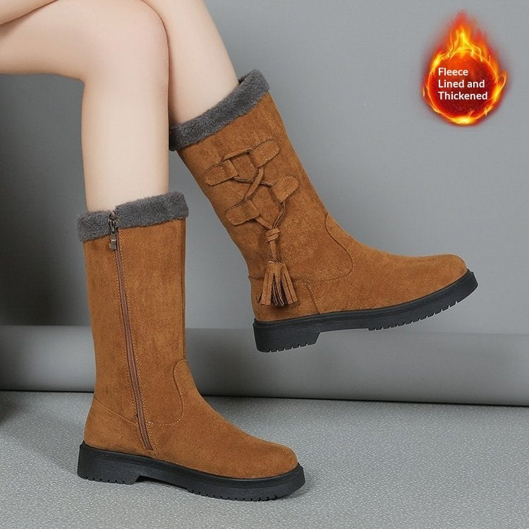 Sarah Express Fleece-Lined Chunky Sole Snow Boots