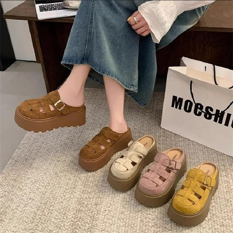 Sarah Express Chunky Cutout Mule Sandals