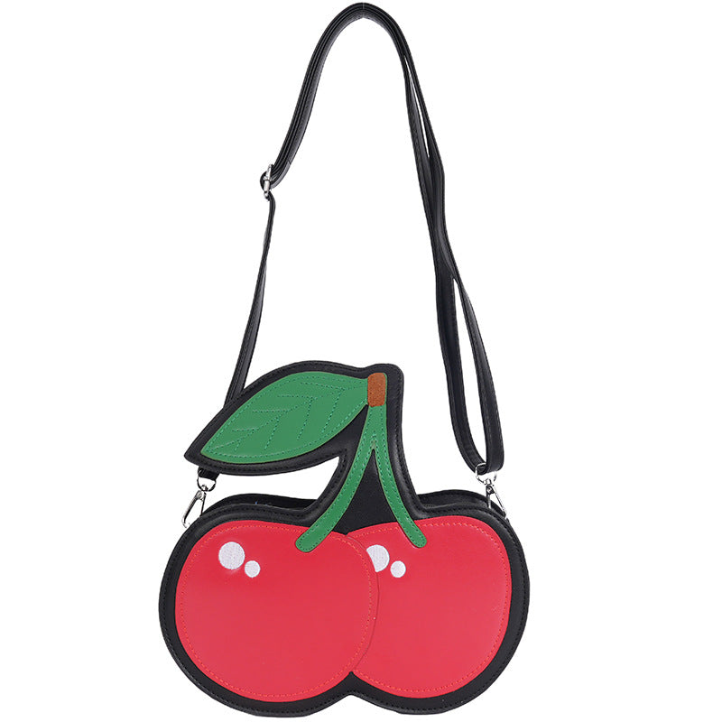 Sarah Express Cherry Patchwork Contrast Color Crossbody Bag