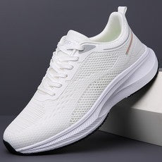 Sarah Express Lightweight Breathable Mesh Athletic Running Sneakers White
