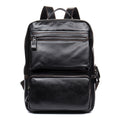 Sarah Express Cowhide Leather Travel Backpack Black