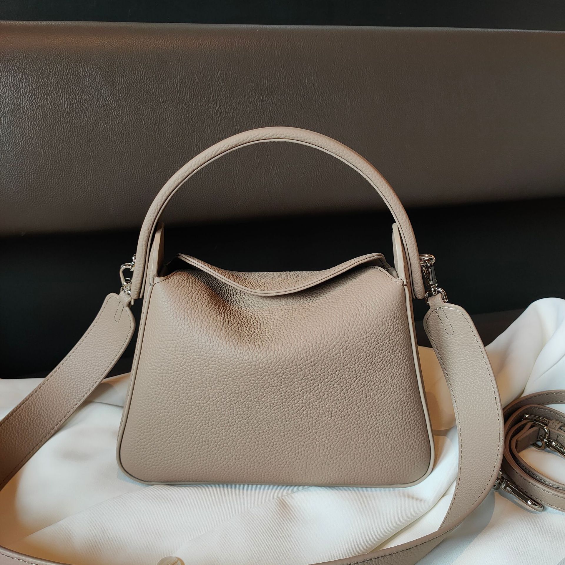 Sarah Express Genuine Leather Structured Box Shoulder Bag