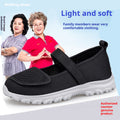 Sarah Express Wide Toe Mesh Granny Walking Flats Black M3100