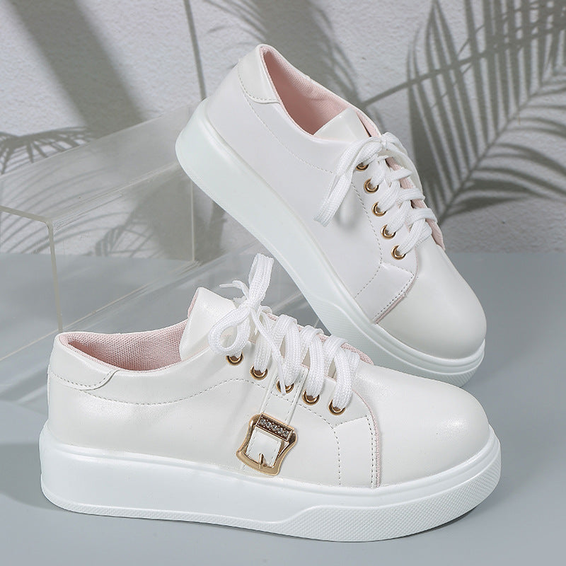 Sarah Express Lace-Up Platform Loafers with Buckle Detail