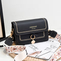 Sarah Express Versatile Patchwork Crossbody Shoulder Bag Black