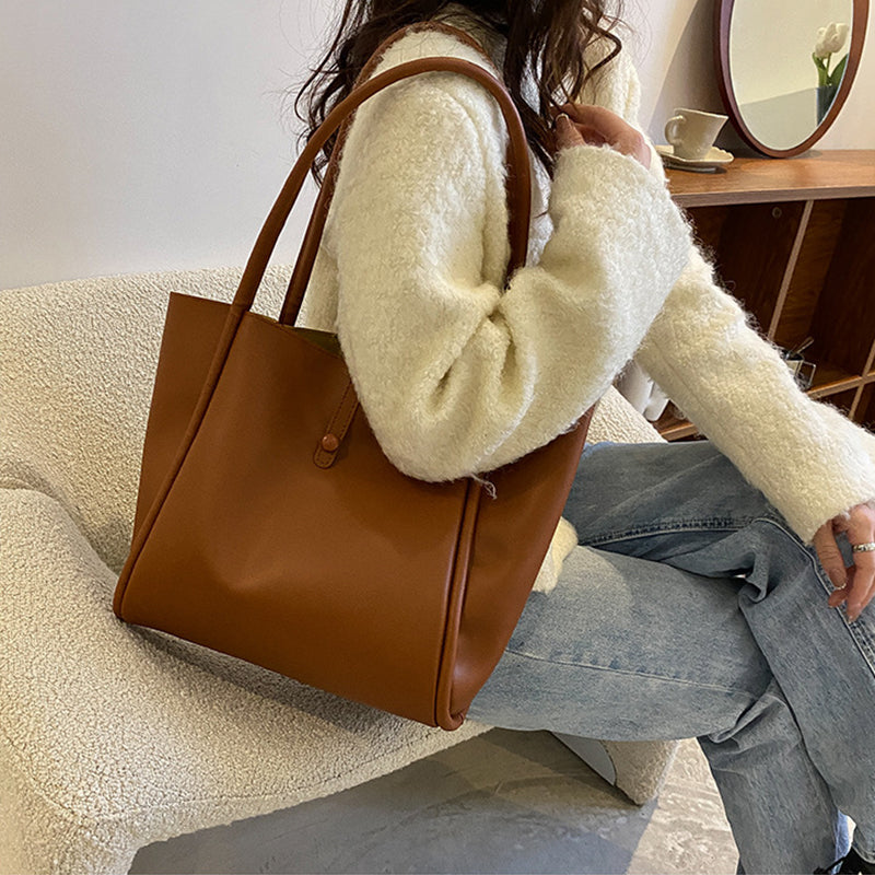Sarah Express Solid Color Tote Bag With Wallet