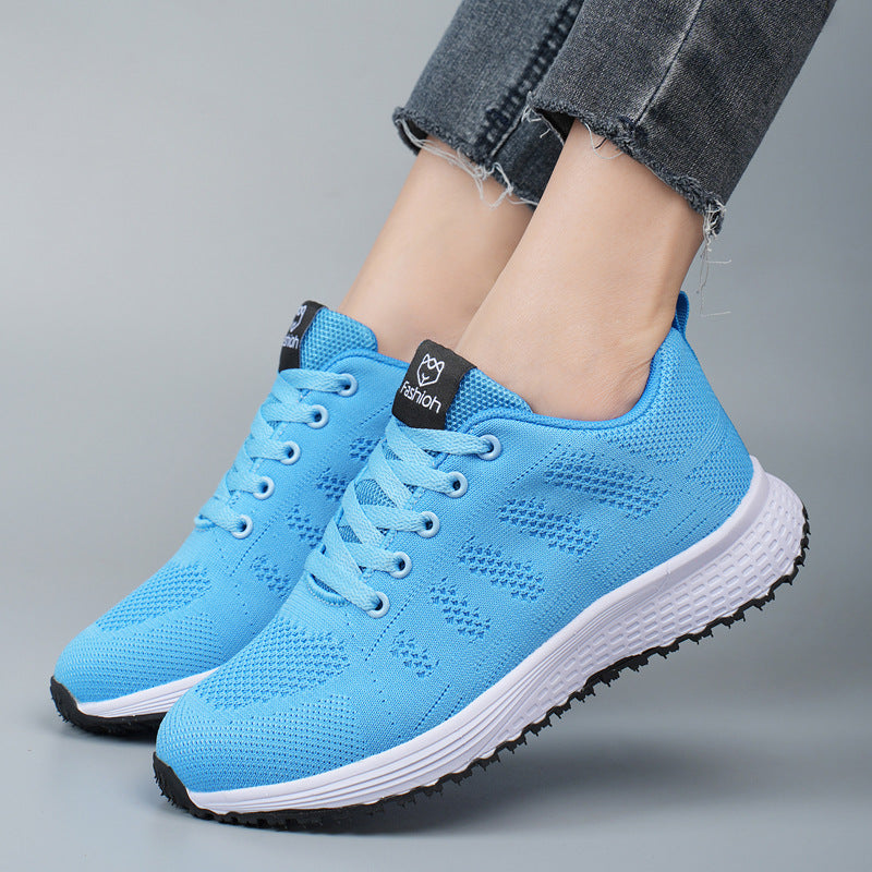 Sarah Express Women's Lightweight Mesh Lace-Up Sneakers