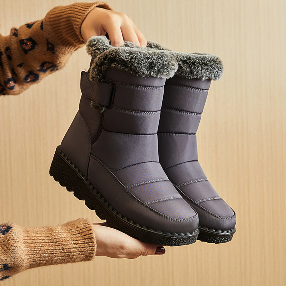 Sarah Express Waterproof Plush Lined Winter Snow Boots Grey