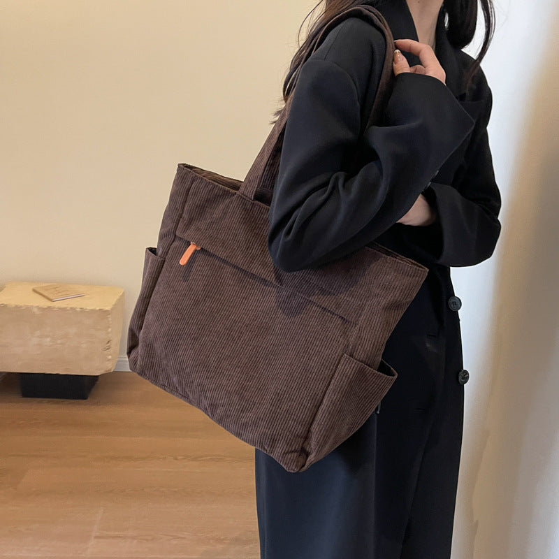 Sarah Express Urban Minimalist Patchwork Fabric Tote Bag