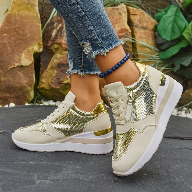 Sarah Express Women's Wedge Platform Sneakers