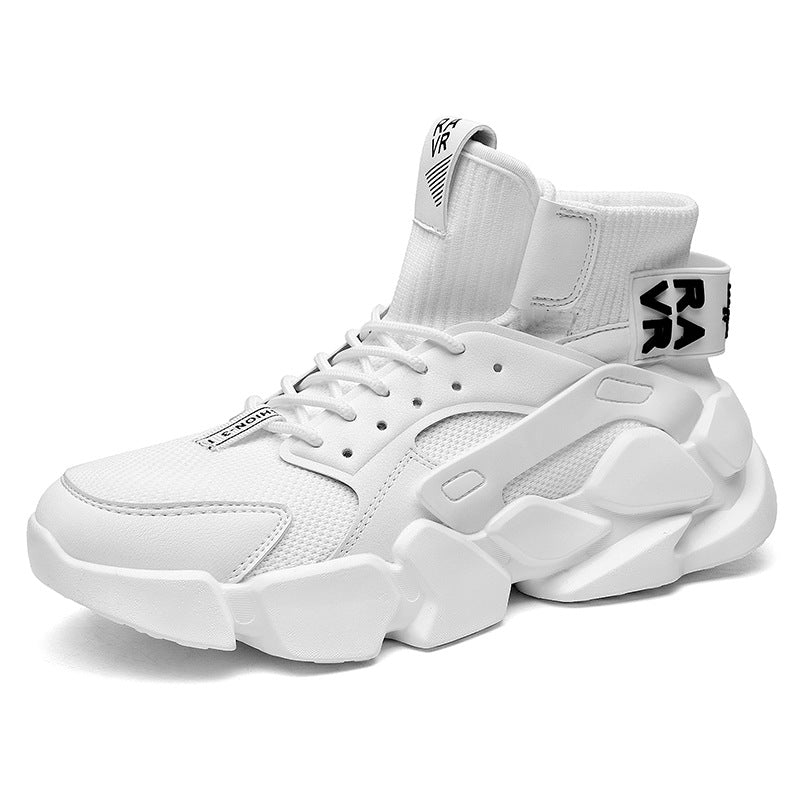 Sarah Express Men's High-Top Casual Flying Weave Sneakers