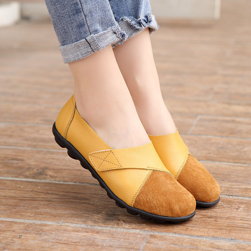 Sarah Express Women's Comfortable Velcro Flat Walking Shoes