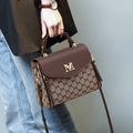 Sarah Express Structured Patterned Crossbody Bag Brown Viney