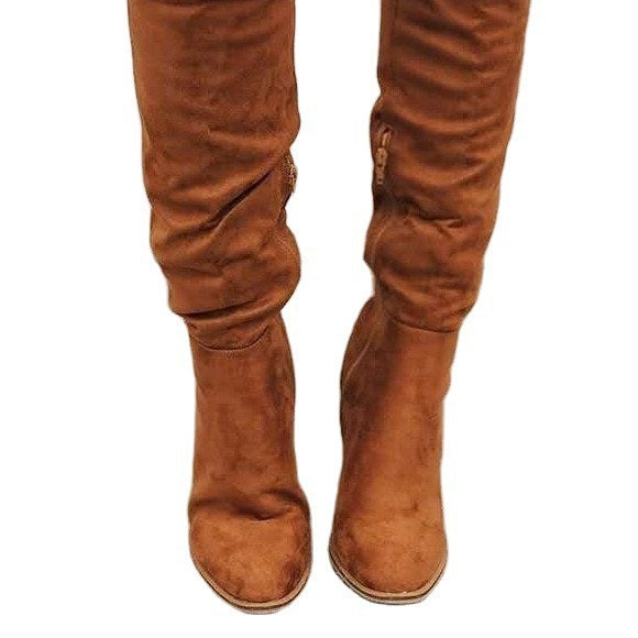 Sarah Express Chunky Heel Thigh-High Boots for Women