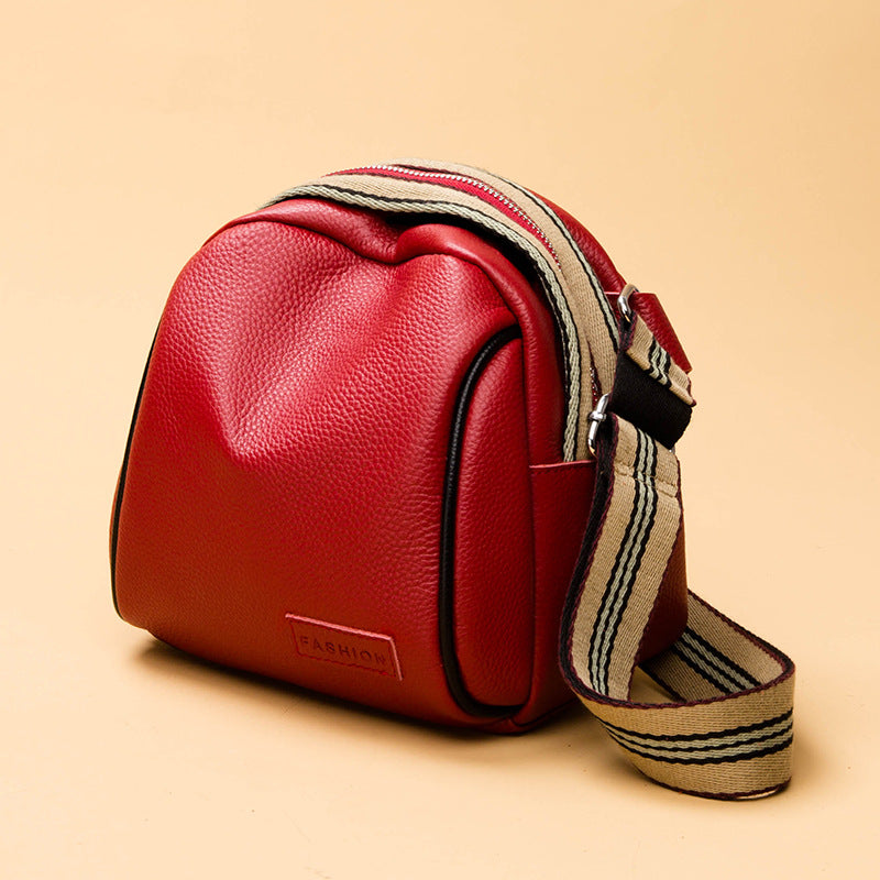 Sarah Express Small Cowhide Square Crossbody Handbag