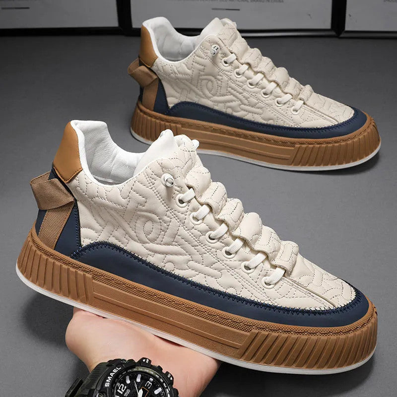 Sarah Express Quilted Low Top Lace Up Sneakers