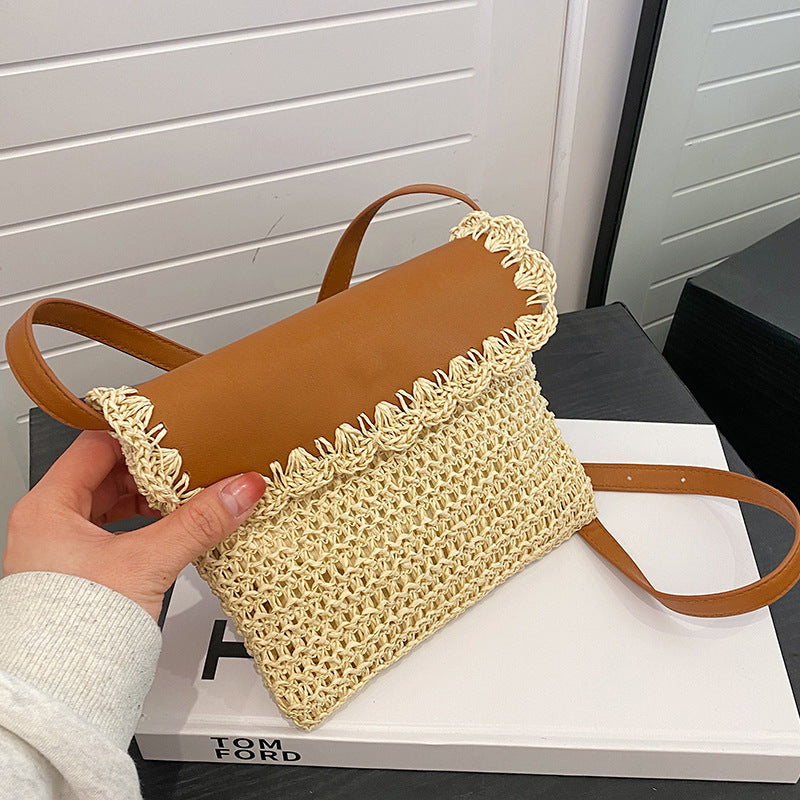 Sarah Express Straw Woven Beach Crossbody Bag