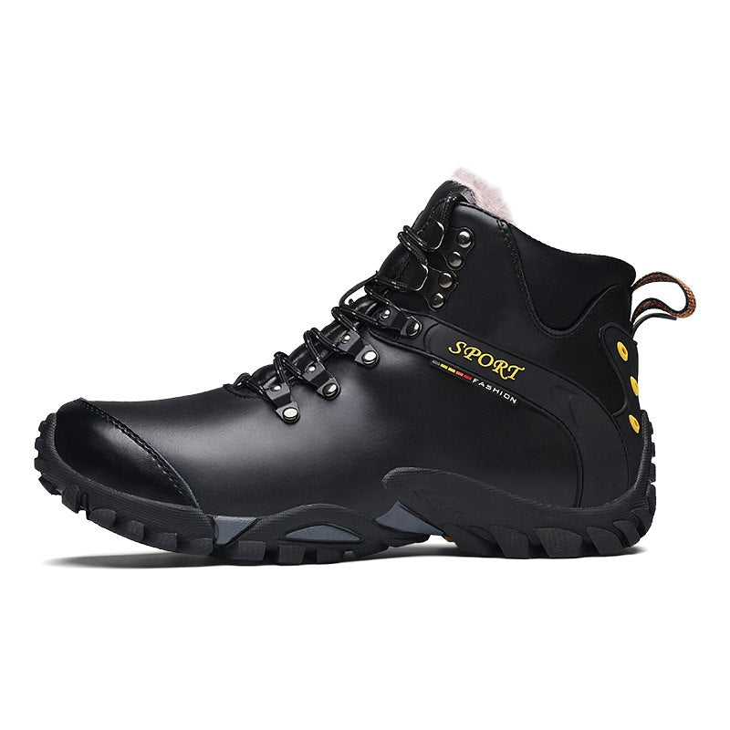 Sarah Express Winter Fur Lined Ankle Work Boots Black