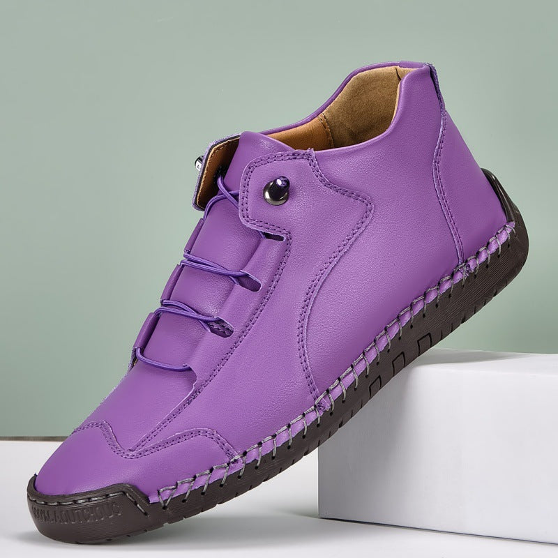 Sarah Express Women's Casual Lace-Up Flat Sneakers