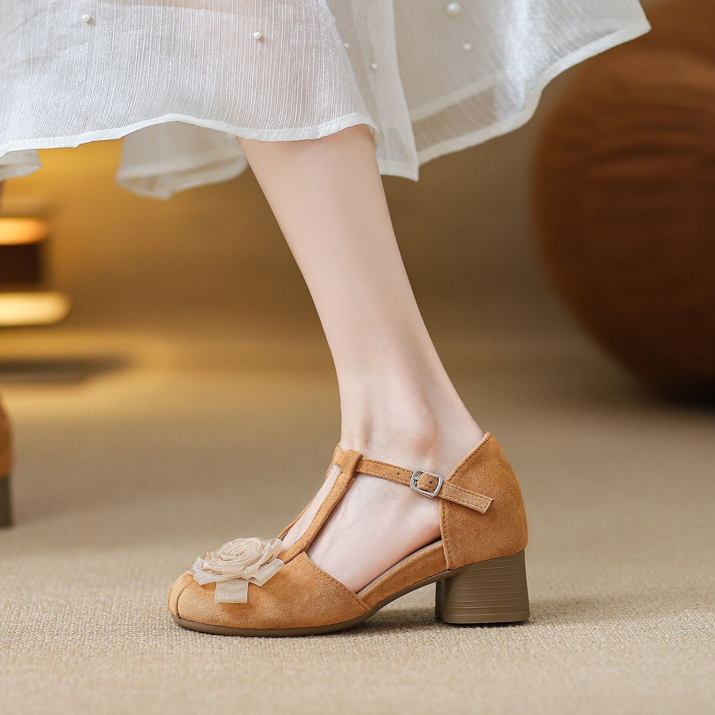 Summer Korean-style Trendy Block-heel Mary Jane Sandals – product detail