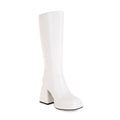 Sarah Express Candy Color Waterproof Platform High Boots White