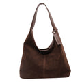 Sarah Express Minimalist Patchwork Bucket Tote Bag Brown 37x25x11cm