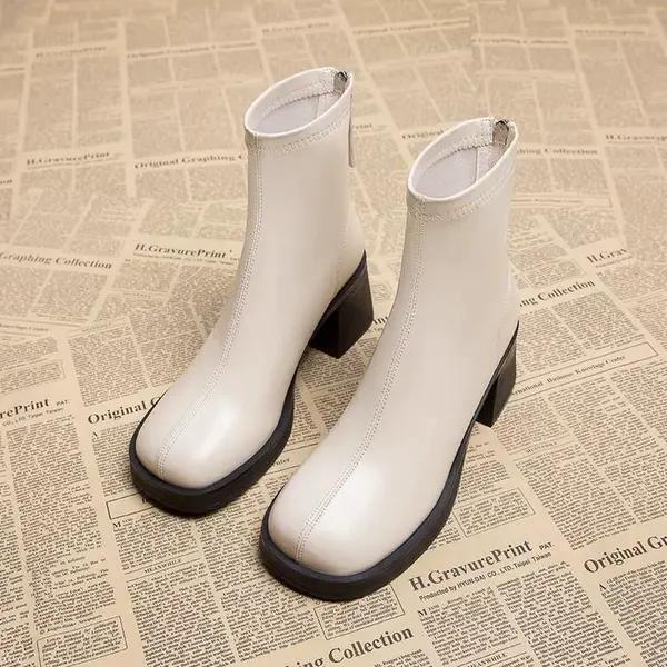 Sarah Express Women's Minimalist Slip-On Ankle Boots