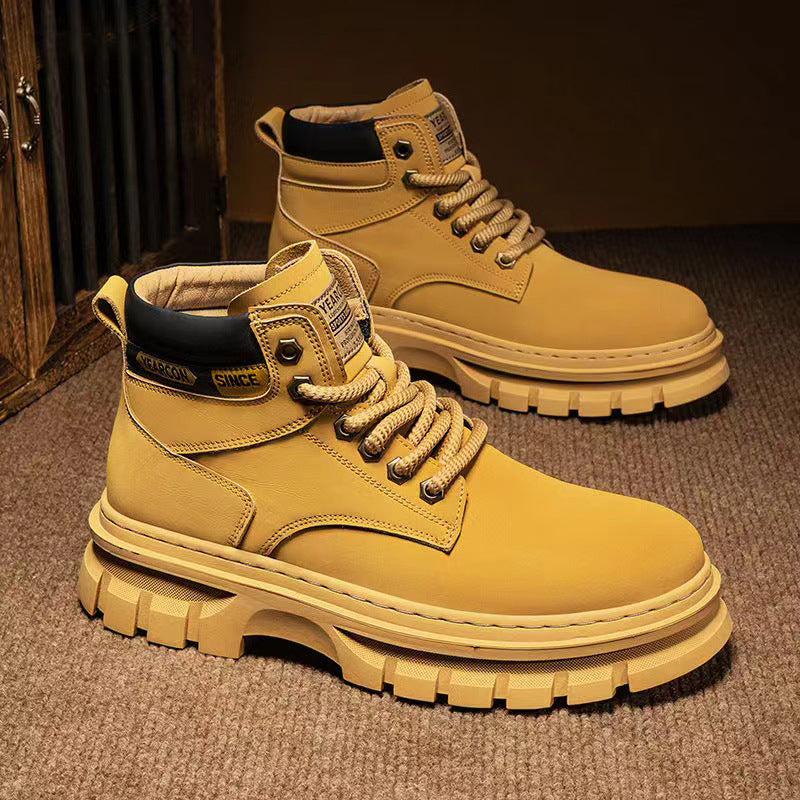 Sarah Express Men's Casual Martin Lace-Up Boots