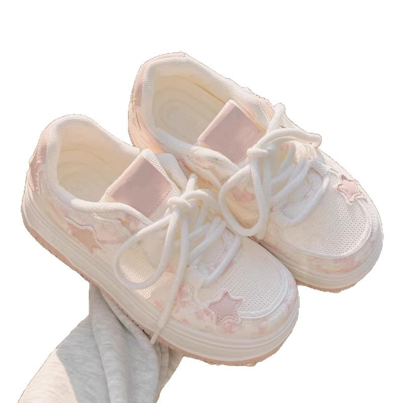 Breathable Mesh Platform Sneakers – lace-up detail alternate view 3