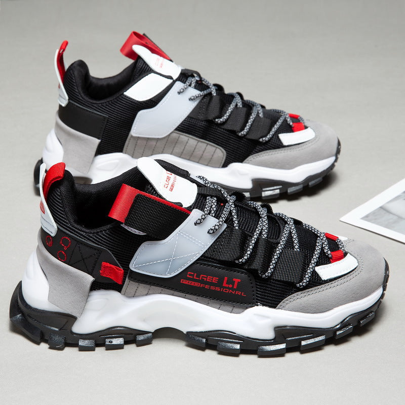 Men's Breathable Mesh Casual Lace-Up Sneakers – lace-up detail alternate view